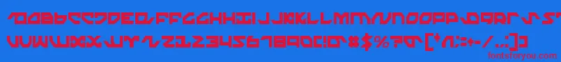Czcionka NightrunnerExtraCondensed – czerwone czcionki na niebieskim tle