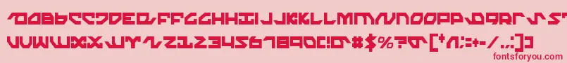 フォントNightrunnerExtraCondensed – ピンクの背景に赤い文字