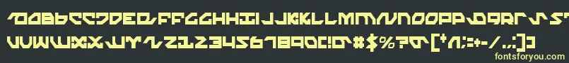 NightrunnerExtraCondensed Font – Yellow Fonts on Black Background