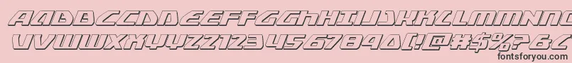 Globaldynamics3Dital Font – Black Fonts on Pink Background