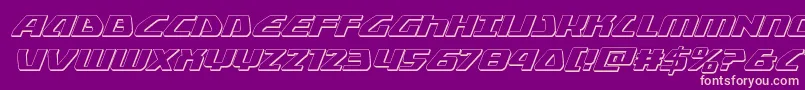 Globaldynamics3Dital-Schriftart – Rosa Schriften auf violettem Hintergrund