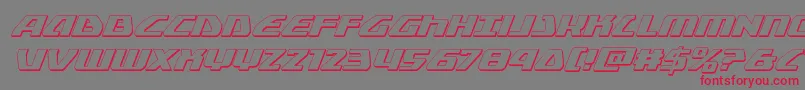 Globaldynamics3Dital Font – Red Fonts on Gray Background