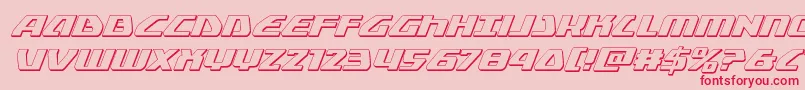 Globaldynamics3Dital Font – Red Fonts on Pink Background