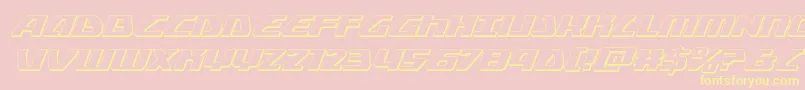 Globaldynamics3Dital Font – Yellow Fonts on Pink Background