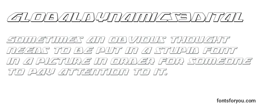 Globaldynamics3Dital Font