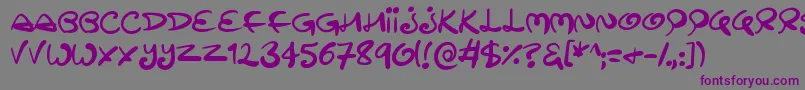 Swirltastic Font – Purple Fonts on Gray Background