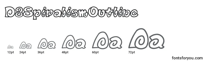 sizes of d3spiralismoutline font, d3spiralismoutline sizes