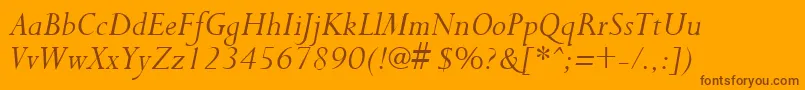 PurloinItalic Font – Brown Fonts on Orange Background