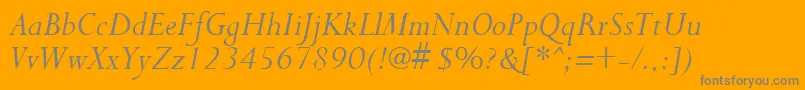 PurloinItalic Font – Gray Fonts on Orange Background