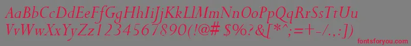 fuente PurloinItalic – Fuentes Rojas Sobre Fondo Gris