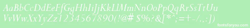 PurloinItalic Font – White Fonts on Green Background