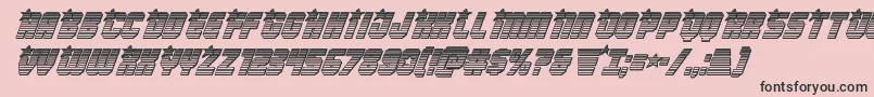 Armyrangerschromeital Font – Black Fonts on Pink Background