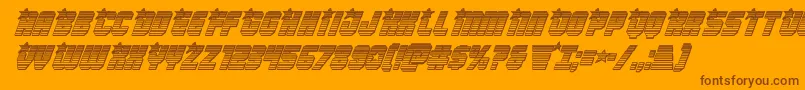 Armyrangerschromeital Font – Brown Fonts on Orange Background