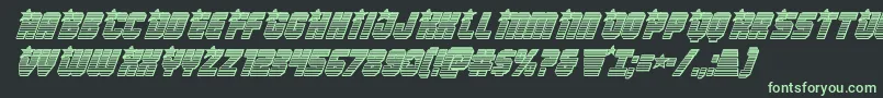 Armyrangerschromeital Font – Green Fonts on Black Background