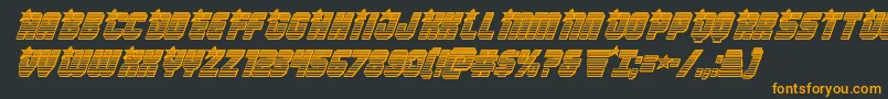 Armyrangerschromeital Font – Orange Fonts on Black Background