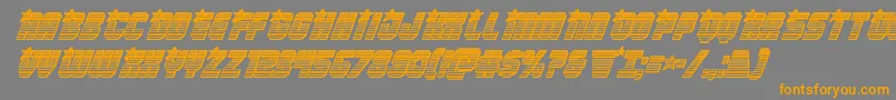 Armyrangerschromeital Font – Orange Fonts on Gray Background