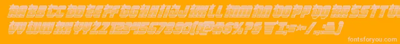 Armyrangerschromeital Font – Pink Fonts on Orange Background