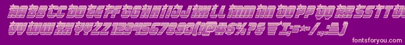 Armyrangerschromeital Font – Pink Fonts on Purple Background