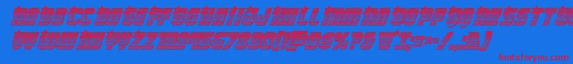 Armyrangerschromeital Font – Red Fonts on Blue Background