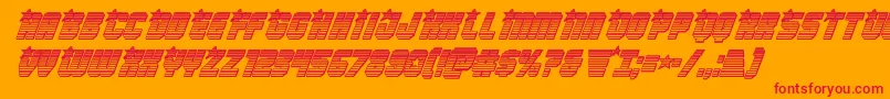 Armyrangerschromeital Font – Red Fonts on Orange Background