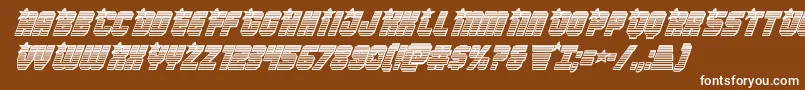 Armyrangerschromeital Font – White Fonts on Brown Background