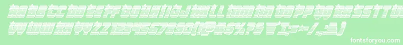 Armyrangerschromeital Font – White Fonts on Green Background