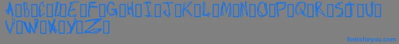 Crap Font – Blue Fonts on Gray Background