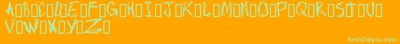Crap Font – Green Fonts on Orange Background