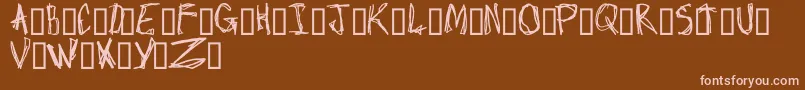 Crap Font – Pink Fonts on Brown Background