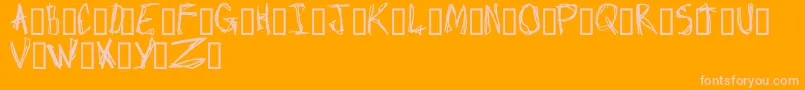 Crap Font – Pink Fonts on Orange Background