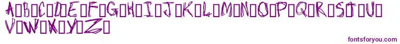 Crap Font – Purple Fonts on White Background