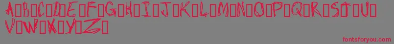 Crap Font – Red Fonts on Gray Background