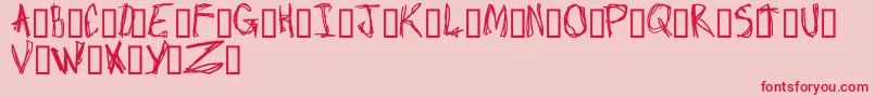 Crap Font – Red Fonts on Pink Background