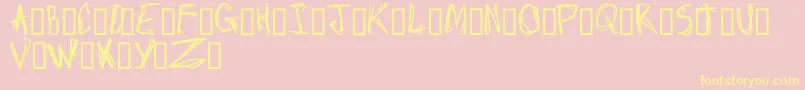 Crap Font – Yellow Fonts on Pink Background