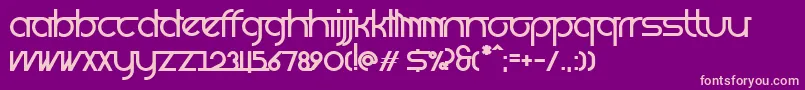 Prognostic Font – Pink Fonts on Purple Background