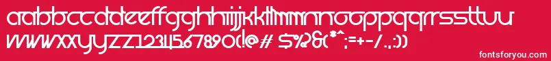 Prognostic Font – White Fonts on Red Background