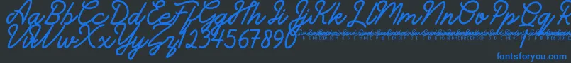 SunderlinesDemo Font – Blue Fonts on Black Background