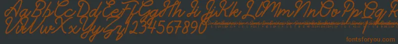 SunderlinesDemo-fontti – ruskeat fontit mustalla taustalla