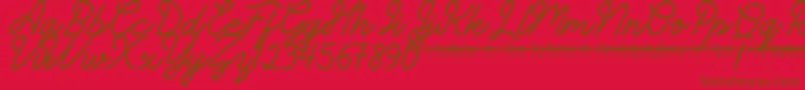 SunderlinesDemo Font – Brown Fonts on Red Background