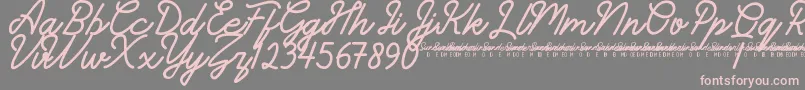 フォントSunderlinesDemo – 灰色の背景にピンクのフォント
