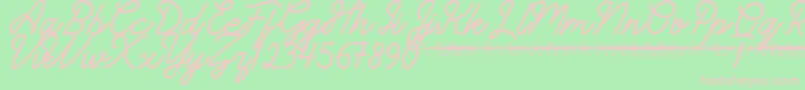 SunderlinesDemo Font – Pink Fonts on Green Background