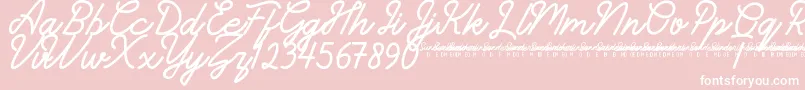 フォントSunderlinesDemo – ピンクの背景に白い文字
