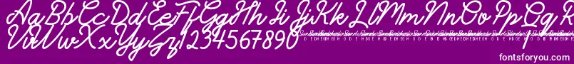 Шрифт SunderlinesDemo – белые шрифты на фиолетовом фоне