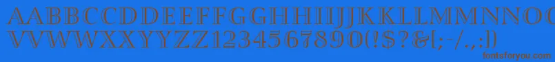 Smaragd Font – Brown Fonts on Blue Background