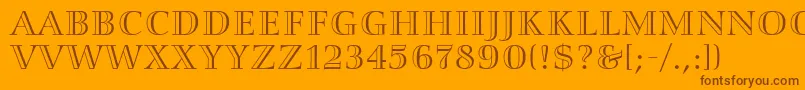 Smaragd Font – Brown Fonts on Orange Background