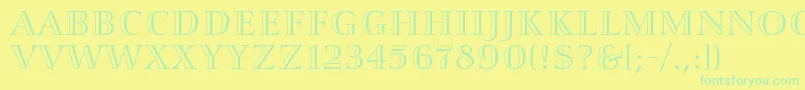 Smaragd Font – Green Fonts on Yellow Background