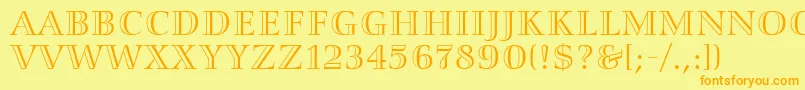 Smaragd Font – Orange Fonts on Yellow Background