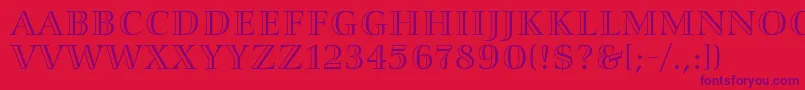 Smaragd Font – Purple Fonts on Red Background