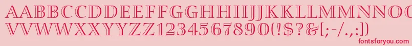 Smaragd Font – Red Fonts on Pink Background