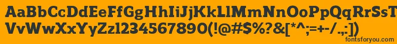 ReganslabHeavy Font – Black Fonts on Orange Background